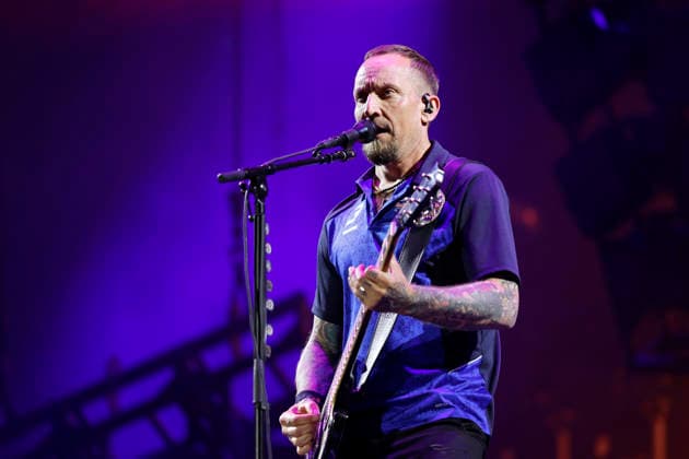 Sänger Michael Poulsen von der Band Volbeat bei Rock am Ring (RaR) 2026. Rock am Ring ist ein von Marek Lieberberg gegründetes Musikfestival, das traditionell auf dem Nürburgring in der Nähe der Stadt Adenau in der Eifel stattfindet. Es gilt als das traditionsreichste Rockfestival Deutschlands. Nürburg, 06.06.2026 Rheinland-Pfalz Deutschland *** Singer Michael Poulsen from the band Volbeat at Rock am Ring RaR 2026 Rock am Ring is a music festival founded by Marek Lieberberg, which traditionally takes place at the Nürburgring near the town of Adenau in the Eifel region It is considered the most traditional rock festival in Germany Nürburg, 06 06 2026 Rhineland-Palatinate Germany Copyright: xChristophxHardtx