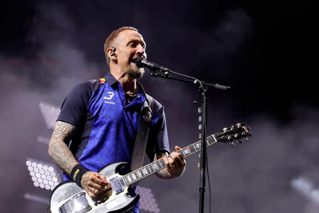 Sänger Michael Poulsen von der Band Volbeat bei Rock am Ring (RaR) 2026. Rock am Ring ist ein von Marek Lieberberg gegründetes Musikfestival, das traditionell auf dem Nürburgring in der Nähe der Stadt Adenau in der Eifel stattfindet. Es gilt als das traditionsreichste Rockfestival Deutschlands. Nürburg, 06.06.2026 Rheinland-Pfalz Deutschland *** Singer Michael Poulsen from the band Volbeat at Rock am Ring RaR 2026 Rock am Ring is a music festival founded by Marek Lieberberg, which traditionally takes place at the Nürburgring near the town of Adenau in the Eifel region It is considered the most traditional rock festival in Germany Nürburg, 06 06 2026 Rhineland-Palatinate Germany Copyright: xChristophxHardtx