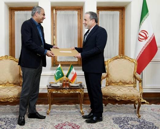 Abbas Araghchi - Mohsin Naqvi meeting in Tehran TEHRAN, IRAN - JUNE 07: (----EDITORIAL USE ONLY - MANDATORY CREDIT - IRANIAN FOREIGN MINISTRY HANDOUT - NO MARKETING NO ADVERTISING CAMPAIGNS - DISTRIBUTED AS A SERVICE TO CLIENTS----) Iranian Foreign Minister Abbas Araghchi meets with Pakistani Interior Minister Mohsin Naqvi in Tehran, Iran on June 07, 2026. Iranian Foreign Ministry Handout Anadolu Tehran Iran. Editorial use only. Please get in touch for any other usage.  Copyright: x2026xAnadoluxIranianxForeignxMinistryx xHandoutx