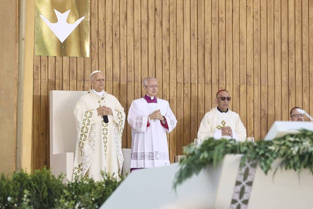 Pope Leo XIV leads Corpus Christi Mass and Eucharistic procession in Madrid MADRID, SPAIN – JUNE 7: Pope Leo XIV leads the Holy Mass at Plaza de Cibeles in Madrid, Spain, on June 7, 2026. The pontiff is on an Apostolic Journey to Spain from June 6 to 12, visiting Madrid, Barcelona and the Canary Islands. Alex Juarez Anadolu Madrid Spain. Editorial use only. Please get in touch for any other usage.  Copyright: x2026xAnadoluxAlexxJuarezx