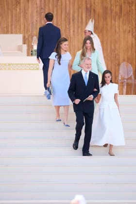 Spanish Royals attends Corpus Christi Holy Mass with the Pope Leo XIV King Felipe VI of Spain, Queen Letizia of Spain, Crown Princess Leonor, Princess Sofia attends Corpus Christi Holy Mass with the Pope Leo XIV at Plaza de Cibeles on June 7, 2026 in Madrid, Spain Photo by IMAGO MPG Madrid Plaza de Cibeles Madrid Spain  Copyright: xMPGx
