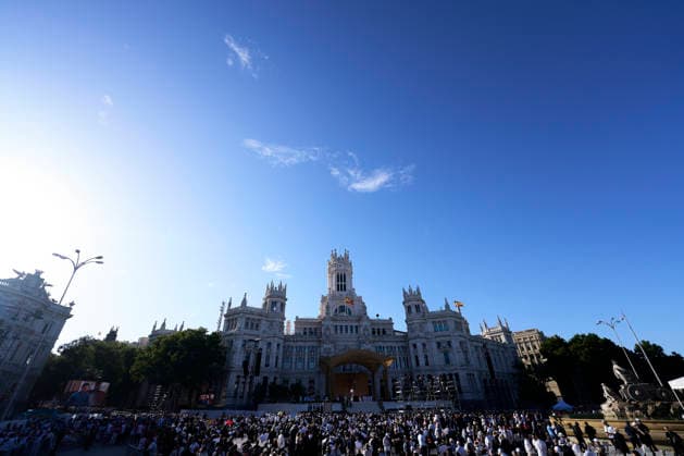 June 7, 2026, Madrid, Madrid, Spain: Pope Leo XIV (Papa Leon XVI, Robert Francis Prevost) attends Corpus Christi Holy Mass at Plaza de Cibeles on June 7, 2026 in Madrid, Spain Madrid Spain  - ZUMAg15_ 20260607_zaf_g15_006 Copyright: xJackxAbuinx
