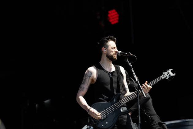 Lonny Eagleton (Bass, Gesang) während des Auftritts der US-amerikanischen Rockband Black Veil Brides im Rahmen des Festivals Rock am Ring 2026 am Nürburgring. Nürburg Rock am Ring Rheinland-Pfalz Germany *** Lonny Eagleton bass, vocals during the performance of the US rock band Black Veil Brides as part of the Rock am Ring 2026 festival at the Nürburgring Nürburg Rock am Ring Rheinland Pfalz Germany