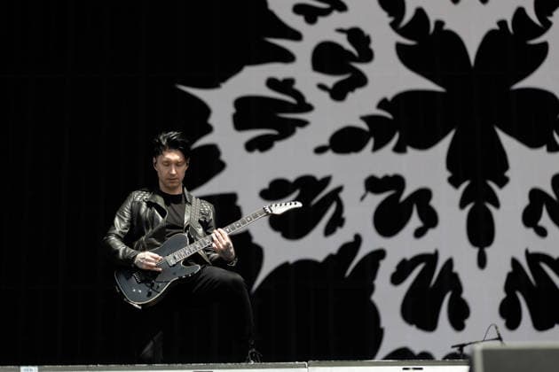 Jake Pitts (Gitarre) während des Auftritts der US-amerikanischen Rockband Black Veil Brides im Rahmen des Festivals Rock am Ring 2026 am Nürburgring. Nürburg Rock am Ring Rheinland-Pfalz Germany *** Jake Pitts guitar during the performance of the US rock band Black Veil Brides as part of the Rock am Ring 2026 festival at the Nürburgring Nürburg Rock am Ring Rheinland Pfalz Germany