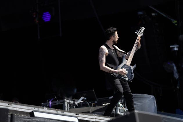 Lonny Eagleton (Bass, Gesang) während des Auftritts der US-amerikanischen Rockband Black Veil Brides im Rahmen des Festivals Rock am Ring 2026 am Nürburgring. Nürburg Rock am Ring Rheinland-Pfalz Germany *** Lonny Eagleton bass, vocals during the performance of the US rock band Black Veil Brides as part of the Rock am Ring 2026 festival at the Nürburgring Nürburg Rock am Ring Rheinland Pfalz Germany