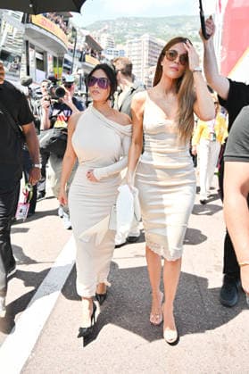 IPA85438779 - Monte Carlo, Formula 1 Monaco Grand Prix - Celebrities watch the race In the photo: Khloe Kardashian And Kim Kardashian  Copyright: xManuelexMangiarottix xManuelexMangiarottix 85438779
