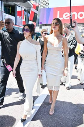 IPA85438815 - Monte Carlo, Formula 1 Monaco Grand Prix - Celebrities watch the race In the photo: Khloe Kardashian And Kim Kardashian  Copyright: xManuelexMangiarottix xManuelexMangiarottix 85438815