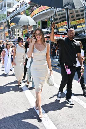 IPA85438641 - Monte Carlo, Formula 1 Monaco Grand Prix - Celebrities watch the race In the photo: Khloe Kardashian And Kim Kardashian  Copyright: xManuelexMangiarottix xManuelexMangiarottix 85438641