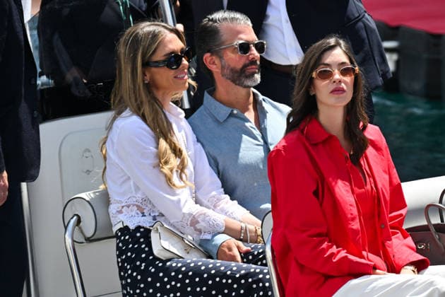 IPA85439843 - Monte Carlo, Formula 1 Monaco Grand Prix - Celebrities watch the race Pictured: Bettina Anderson and Donald Trump Jr.  Copyright: xManuelexMangiarottix xManuelexMangiarottix 85439843