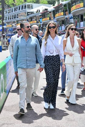 IPA85439867 - Monte Carlo, Formula 1 Monaco Grand Prix - Celebrities watch the race Pictured: Bettina Anderson and Donald Trump Jr.  Copyright: xManuelexMangiarottix xManuelexMangiarottix 85439867