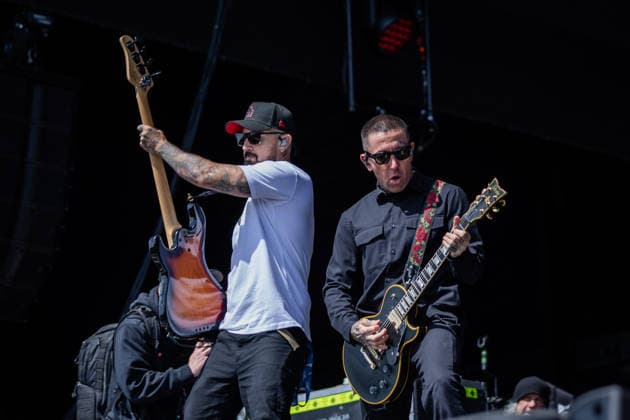 Rock am Ring 2026, Tag 3, 7.6.2026 Die kalifornische Rap-Rock-NuMetal-Band Hollywood Undead auf der Utopia Stage -- Mit dem Traditionsfestival Rock am Ring am Nürburgring in der Eifel startet in Deutschland die Festival-Saison. Rock am Ring findet in diesem Jahr vom 5. bis 7. Juni statt. Rund 80 Bands und Künstler stehen auf einer der drei großen Bühnen. Nürburg Nürburgring Rheinland-Pfalz Deutschland *** Rock am Ring 2026, Day 3, 7 6 2026 Californian rap rock NuMetal band Hollywood Undead on the Utopia Stage The traditional Rock am Ring festival at the Nürburgring in the Eifel region kicks off the festival season in Germany Rock am Ring will take place this year from 5 to 7 June Around 80 bands and artists will perform on one of the Copyright: xSebastianxDerixx