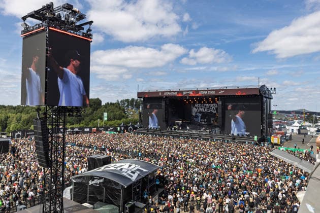 Rock am Ring 2026 - Hollywood Undead - 07.06.26 Hollywood Undead auf der Utopia Stage - Letzter Festivaltag am Sonntag, 07.06.2026, bei Rock am Ring 2026 am Nürburgring in der Eifel. Das dreitägige Musikfestival endet am selben Tag; die nächste Ausgabe ist vom 04. bis 06.06.2027 geplant. Nürburg Nürburgring Rheinland-Pfalz Deutschland *** Rock am Ring 2026 Hollywood Undead 07 06 26 Hollywood Undead on the Utopia Stage Last festival day on Sunday, 07 06 2026, at Rock am Ring 2026 at the Nürburgring in the Eifel The three-day music festival ends on the same day the next edition is planned from 04 to 06 06 2027 Nürburg Nürburgring Rhineland-Palatinate Germany Copyright: xMarcxJohnx