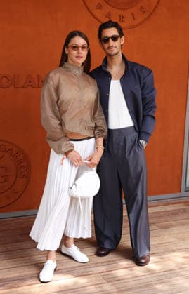 Roland Garros 2026 - Village jour 14 Pierre Niney et Natasha Andrews CÃ lÃ britÃ s au Village de Roland Garros pendant l Open de France Ã Paris le, 7 juin 2026.  Copyright: xDidierxFereyx