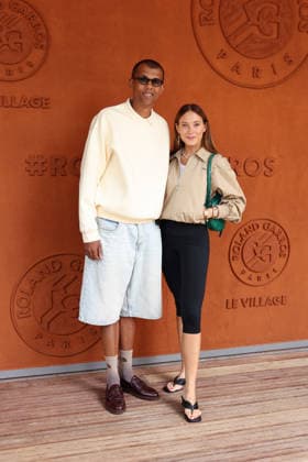 Roland Garros 2026 - Village jour 14 Stromae et Coralie Barbier CÃ lÃ britÃ s au Village de Roland Garros pendant l Open de France Ã Paris le, 7 juin 2026.  Copyright: xDidierxFereyx