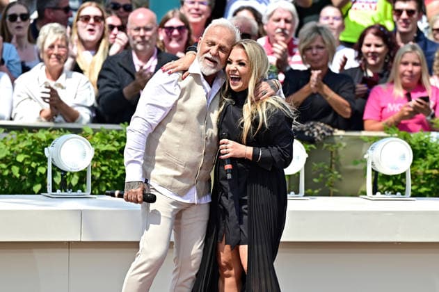 ZDF - Fernsehgarten. Sänger Nino de Angelo und Sängerin Marina Marx während der ZDF - Unterhaltungsshow Fernsehgarten am 07.06.2026 in Mainz. 20260607MWI128894 *** ZDF Fernsehgarten singer Nino de Angelo and singer Marina Marx during the ZDF entertainment show Fernsehgarten on 07 06 2026 in Mainz 20260607MWI128894