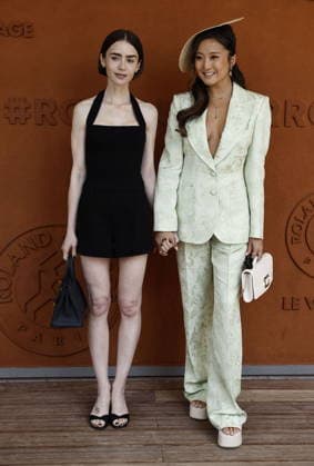 Lily Collins and Ashley Park attending the 2026 French Open at Roland Garros in Paris, France, on June 7, 2026 Jacovides Moreau Bestimage Celebs attending the village photocall during the 2026 French Open at Roland Garros in Paris, France, on June 7, 2026 Paris France  Copyright: xJACOVIDES-MOREAUx xBESTIMAGExJACOVIDES-MOREAUx xBESTIMAGEx