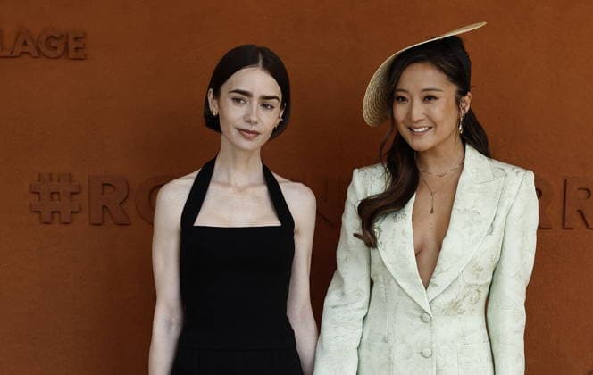 Lily Collins and Ashley Park attending the 2026 French Open at Roland Garros in Paris, France, on June 7, 2026 Jacovides Moreau Bestimage Celebs attending the village photocall during the 2026 French Open at Roland Garros in Paris, France, on June 7, 2026 Paris France  Copyright: xJACOVIDES-MOREAUx xBESTIMAGExJACOVIDES-MOREAUx xBESTIMAGEx