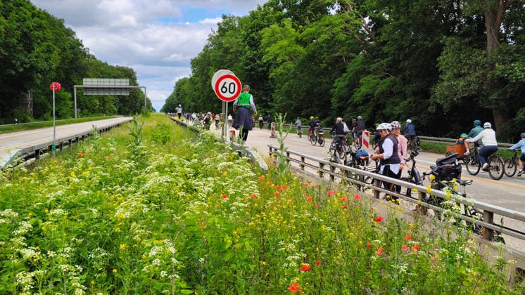 Berlin, 07.06.2026 Der ADFC veranstaltet an diesem Sonntag die 50. Fahrrad-Sternfahrt. Zehntausende Personen sind mit Spaß dabei. Avus *** Berlin, 07 06 2026 The ADFC is organizing the 50th bicycle rally this Sunday Tens of thousands of people are having fun on Avus