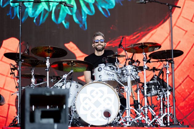 Shaun Foist (Schlagzeug) während des Auftritts der US-amerikanischen Rockband Breaking Benjamin im Rahmen des Festivals Rock am Ring 2026 am Nürburgring. Nürburg Rock am Ring Rheinland-Pfalz Germany *** Shaun Foist drums during the performance of the US rock band Breaking Benjamin as part of the Rock am Ring 2026 festival at the Nürburgring Nürburg Rock am Ring Rheinland Pfalz Germany