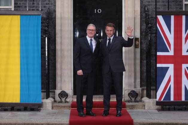 . 07 06 2026. London, United Kingdom. Keir Starmer Welcomes European Leaders to No.10. UK Prime Minister Keir Starmer Welcomes Volodymyr Zelenskyy, Friedrich Merz and Emmanuel Macron to No.10 Downing Street.  xMartynxWheatleyx xi-Imagesx IIM-26814-0008
