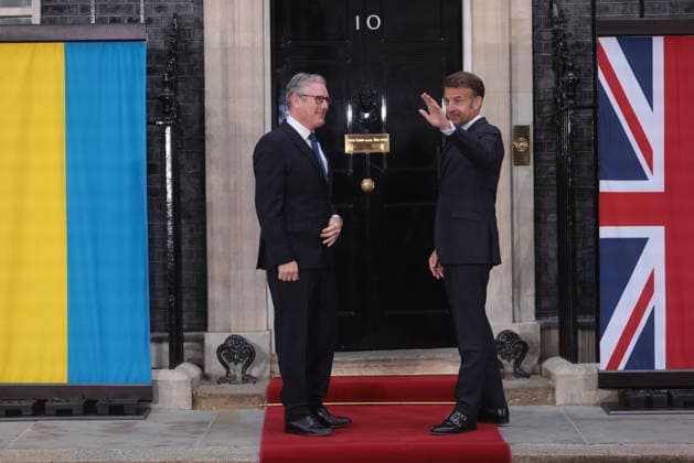. 07 06 2026. London, United Kingdom. Keir Starmer Welcomes European Leaders to No.10. UK Prime Minister Keir Starmer Welcomes Volodymyr Zelenskyy, Friedrich Merz and Emmanuel Macron to No.10 Downing Street.  xMartynxWheatleyx xi-Imagesx IIM-26814-0009