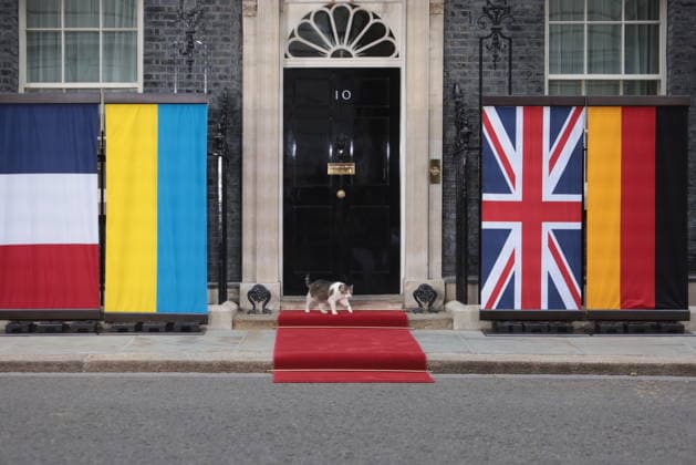 . 07 06 2026. London, United Kingdom. Keir Starmer Welcomes European Leaders to No.10. UK Prime Minister Keir Starmer Welcomes Volodymyr Zelenskyy, Friedrich Merz and Emmanuel Macron to No.10 Downing Street.  xMartynxWheatleyx xi-Imagesx IIM-26814-0010