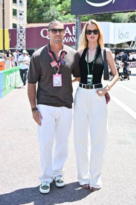 IPA85446893 - Monte Carlo, Formula 1 Monaco Grand Prix , Celebrities watch the race In the photo: Tommy Chiabra And Frida Aasen  Copyright: xManuelexMangiarottix xManuelexMangiarottix 85446893