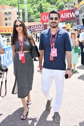 IPA85446861 - Monte Carlo, Formula 1 Monaco Grand Prix , Celebrities watch the race In the photo: Ä°lkay and Sara Gundogan  Copyright: xManuelexMangiarottix xManuelexMangiarottix 85446861