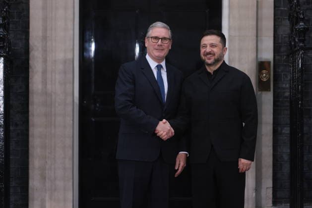 . 07 06 2026. London, United Kingdom. Keir Starmer Welcomes European Leaders to No.10. UK Prime Minister Keir Starmer Welcomes Volodymyr Zelenskyy, Friedrich Merz and Emmanuel Macron to No.10 Downing Street.  xMartynxWheatleyx xi-Imagesx IIM-26814-0014