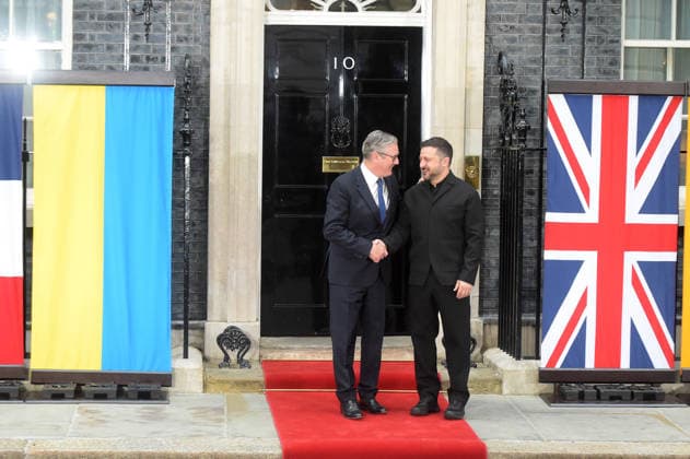 Politicians in London Volodymyr Zelensky President of Ukraine meets with Keir Starmer for a meeting to discuss ongoing support and solidarity for Ukraine London Westminster UK Copyright: xMartinxDaltonx Politicians_London_070626_MD_028