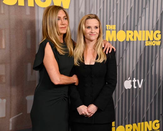 Jennifer Aniston (L) and Reese Witherspoon attend the EMMY FYC Screening for Apple TV s The Morning Show Season 4 at the DGA Theater Complex in Los Angels on Sunday, June 07, 2026. Storyline: The Morning Show explores the intersection of ambition, corporate corruption, and journalism, pulling back the curtain on the ruthless environment of broadcast news.  LAP2026060710 JIMxRUYMEN