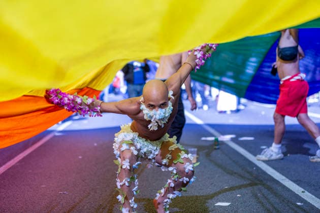 June 7, 2026, Sao Paulo, Sao Paulo, Brasil: JUNE 07, 2026: Participants gather during the 30th edition of the Sao Paulo LGBT+ Pride Parade at Paulista Avenue in Sao Paulo, Brazil, on June 7, 2026. Widely considered the largest Pride parade in the world, this year s landmark 30-year anniversary featured the official theme A rua convoca, a urna confirma (The street summons, the ballot box confirms), emphasizing political participation and social mobilization ahead of municipal and general elections. Despite facing a 60% drop in private corporate sponsorshipsÃ¢â‚¬which forced 14 sound trucks onto the avenue instead of the usual 17Ã¢â‚¬millions of people took to the streets to protest conservative legislative backlashes and celebrate - ZUMAv146 20260607_zip_v146_016 Copyright: xWagnerxVilasx