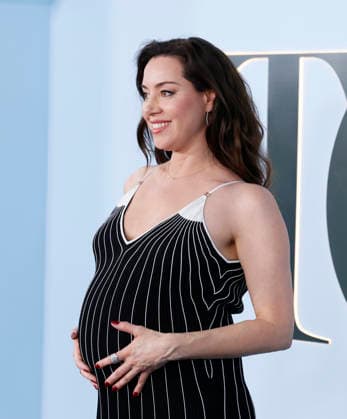 Aubrey Plaza arrives on the red carpet at The 79th Annual Tony Awards at Radio City Music Hall on Sunday, June 7, 2026 in New York City.  NYP202606072013 JohnxAngelillo