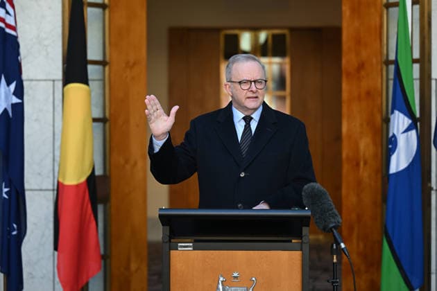 ANTHONY ALBANESE PRESSER, Australian Prime Minister Anthony Albanese speaks to the media during a press conference at Parliament House in Canberra, Monday, June 8, 2026. ( NO ARCHIVING CANBERRA AUSTRALIAN CAPITAL TERRITORY AUSTRALIA  Copyright: xLUKASxCOCHx 20260608132120351010