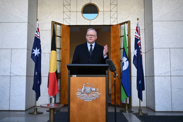 ANTHONY ALBANESE PRESSER, Australian Prime Minister Anthony Albanese speaks to the media during a press conference at Parliament House in Canberra, Monday, June 8, 2026. ( NO ARCHIVING CANBERRA AUSTRALIAN CAPITAL TERRITORY AUSTRALIA  Copyright: xLUKASxCOCHx 20260608177907079179