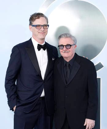 Devlin Elliott and Nathan Lane arrive on the red carpet at The 79th Annual Tony Awards at Radio City Music Hall on Sunday, June 7, 2026 in New York City.  NYP20260607257 JohnxAngelillo