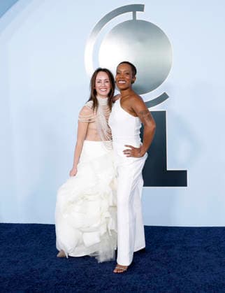 Sarah O Gleby and guest arrive on the red carpet at The 79th Annual Tony Awards at Radio City Music Hall on Sunday, June 7, 2026 in New York City.  NYP20260607372 JohnxAngelillo