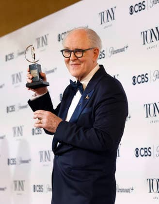 John Lithgow poses with the Best Performance by an Actor in a Leading Role in a Play award for Giant backstage at The 79th Annual Tony Awards at Radio City Music Hall on Sunday, June 7, 2026 in New York City.  NYP20260607278 JohnxAngelillo