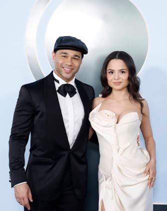 Corbin Bleu and Sasha Clements arrive on the red carpet at The 79th Annual Tony Awards at Radio City Music Hall on Sunday, June 7, 2026 in New York City.  NYP20260607348 JohnxAngelillo