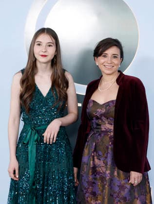 Thais Roda (right) and guest (left) arrive on the red carpet at The 79th Annual Tony Awards at Radio City Music Hall on Sunday, June 7, 2026 in New York City.  NYP20260607319 JohnxAngelillo
