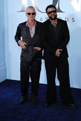 Sting, Shaggy at arrivals for 79th Annual Tony Awards - Arrivals 2, Radio City Music Hall at Rockefeller Center, New York, NY, June 07, 2026. Photo By: Kristin Callahan Everett Collection 79th Annual Tony Awards - Arrivals 2 PUBLICATIONXNOTxINxCANxCHNxFRAxITAxJPNxNORxPOLxRUSxESPxUKxUSA