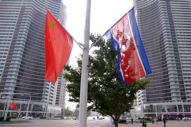Chinese President Xi in Pyongyang Flags of China and North Korea are hoisted in Pyongyang on June 8, 2026, as Chinese President Xi Jinping visits North Korea for the first time in seven years for a meeting with North Korean leader Kim Jong Un.  A14AA0005618016P