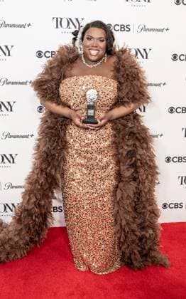 June 7, 2026, New York, New York, USA: Qween Jean poses with the Best Costume Design of a Musical award at 79th annual TONY awards at press room at 3 West Club in New York, NY on June 7, 2026. New York USA - ZUMAr339 20260607_znp_r339_022 Copyright: xLevxRadinx