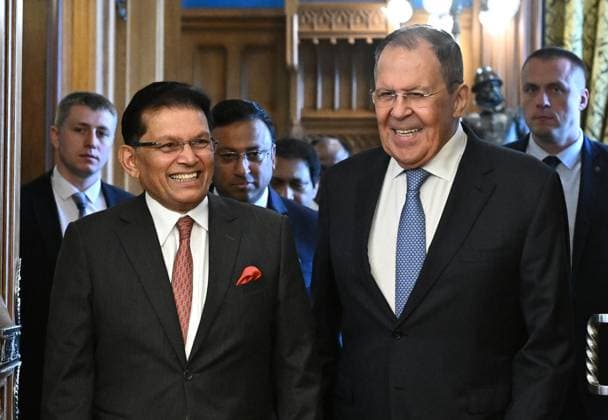 Russia Bangladesh 9185355 08.06.2026 Bangladeshi Foreign Minister Khalilur Rahman and Russian Foreign Minister Sergey Lavrov arrive to attend a meeting in Moscow, Russia. Kristina Solovyova Sputnik Moscow Russia  Copyright: xKristinaxSolovyovax