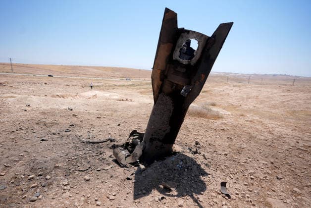 Debris from intercepted Iranian missile falls near Jericho JERICHO, WEST BANK, PALESTINE - JUNE 8: A fragment of an Iranian ballistic missile intercepted by Israeli air defense systems is seen after falling in an area near the city of Jericho in the eastern West Bank, Palestine on June 8, 2026. The missile debris landed on open ground following an exchange of attacks between Iran and Israel. Issam Rimawi Anadolu Jericho West Bank. Editorial use only. Please get in touch for any other usage.  Copyright: x2026xAnadoluxIssamxRimawix