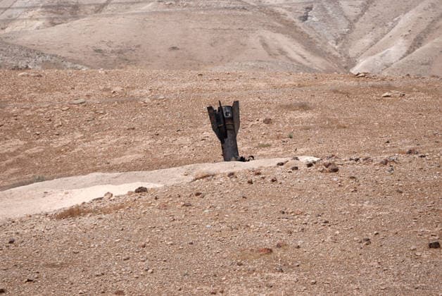 Debris from intercepted Iranian missile falls near Jericho JERICHO, WEST BANK, PALESTINE - JUNE 8: A fragment of an Iranian ballistic missile intercepted by Israeli air defense systems is seen after falling in an area near the city of Jericho in the eastern West Bank, Palestine on June 8, 2026. The missile debris landed on open ground following an exchange of attacks between Iran and Israel. Issam Rimawi Anadolu Jericho West Bank. Editorial use only. Please get in touch for any other usage.  Copyright: x2026xAnadoluxIssamxRimawix