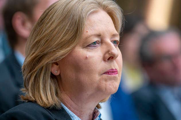 Bärbel Bas beim BMDS EUR, Deutschland, Berlin, 08.06.2026: Keynote von Bärbel Bas (SPD), Bundesministerin für Arbeit und Soziales auf einer Veranstaltung des BMDS zu 1 Jahr Staatsmodernisierung mit Wirkung in der Berlin-Brandenburgischen Akademie der Wissenschaften. Zu Gast: Hendrik Wüst, Ministerpräsident des Landes Nordrhein-Westfalen, und Cem Özdemir, Ministerpräsident des Landes Baden-Württemberg. *** Bärbel Bas at BMDS EUR, Germany, Berlin, 08 06 2026 Keynote speech by Bärbel Bas SPD , Federal Minister of Labour and Social Affairs at a BMDS event on 1 year of state modernization with impact at the Berlin Brandenburg Academy of Sciences Guest Hendrik Wüst, Minister President of the State of North Rhine-Westphalia, and Ce