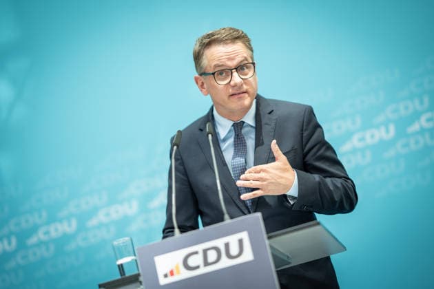 Carsten Linnemann, CDU-Generalsekretär, während der Pressekonferenz nach der Bundesvorstandssitzung;CDU Bundesvorstand und Gremiensitzungen am 08.06.2026, Berlin Berlin Deutschland Konrad-Adenauer-Haus, Bundespart *** Carsten Linnemann, CDU Secretary General, during the press conference after the Federal Executive Committee meeting CDU Federal Executive Committee and committee meetings on 08 06 2026, Berlin Berlin Germany Konrad Adenauer Haus, Bundespart