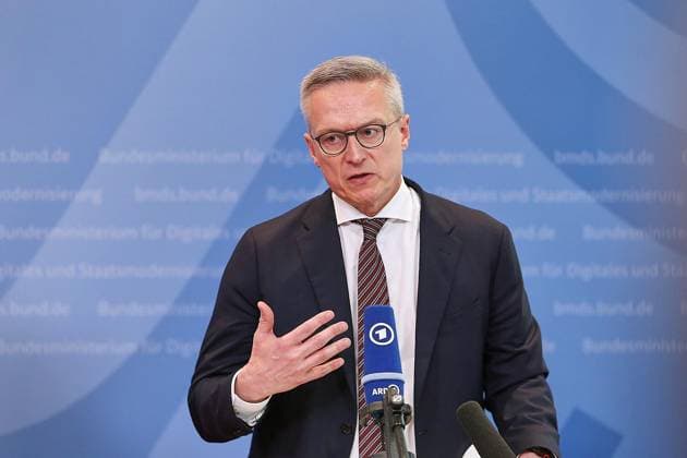 Berlin, Deutschland, 08.06.2026: Digitalministerium: Pressestatement: Beste Netze : Bundesminister für Digitales und Staatsmodernisierung Karsten Wildberger (CDU) *** Berlin, Germany, 08 06 2026 Digital Ministry Press statement Best Networks Federal Minister for Digital and State Modernization Karsten Wildberger CDU Copyright: xdtsxNachrichtenagenturx dts_122001