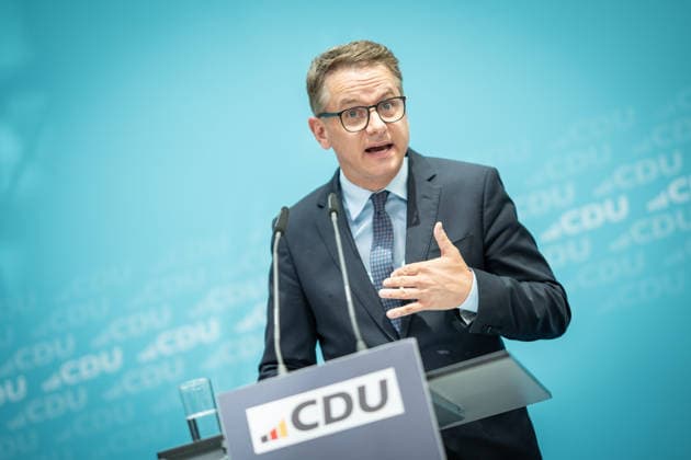 Carsten Linnemann, CDU-Generalsekretär, während der Pressekonferenz nach der Bundesvorstandssitzung;CDU Bundesvorstand und Gremiensitzungen am 08.06.2026, Berlin Berlin Deutschland Konrad-Adenauer-Haus, Bundespart *** Carsten Linnemann, CDU Secretary General, during the press conference after the Federal Executive Committee meeting CDU Federal Executive Committee and committee meetings on 08 06 2026, Berlin Berlin Germany Konrad Adenauer Haus, Bundespart